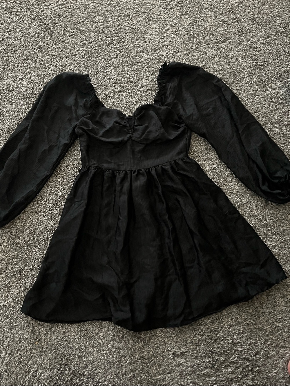 All in Favor Black Long-Sleeved Mini Dress Size Medium